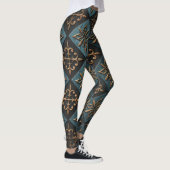 Bronzen textuur met snijpatroon. leggings (Rechts)