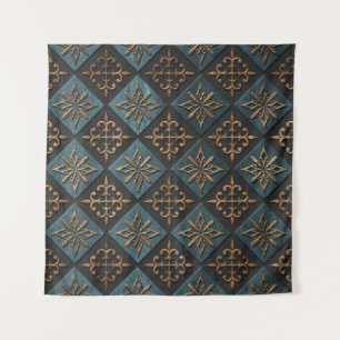 Bronzen textuur met snijpatroon. wandkleed