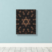 Bronzen Tijdperk Mandala Canvas Afdruk (Insitu (Houten vloer))