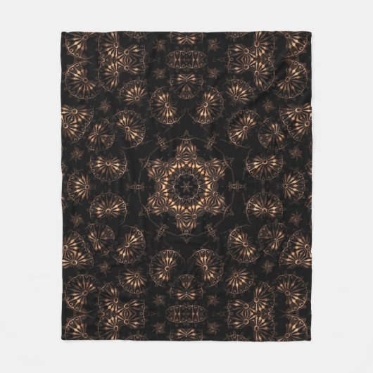 Bronzen Tijdperk Mandala Fleece Deken (Voorkant)
