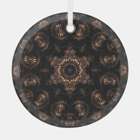 Bronzen Tijdperk Mandala Glas Ornament (Voorkant)