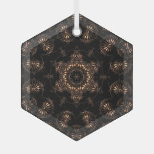 Bronzen Tijdperk Mandala Glas Ornament