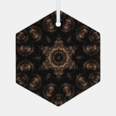 Bronzen Tijdperk Mandala Glas Ornament (Achterkant)