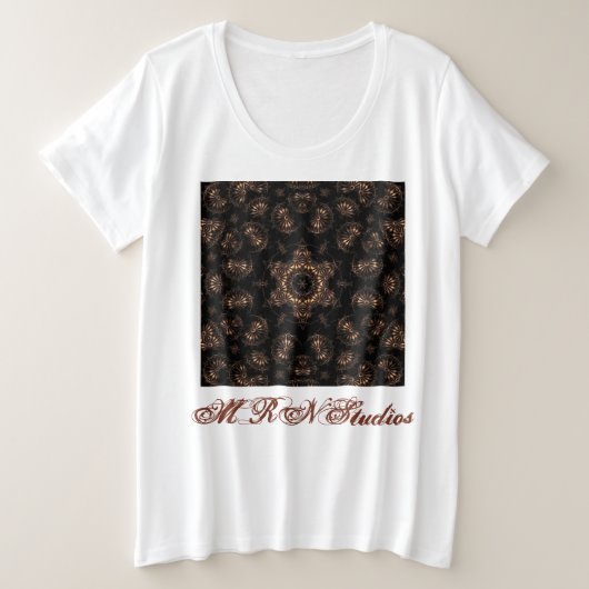 Bronzen Tijdperk Mandala Grote Maat T-shirt (Design voorkant)