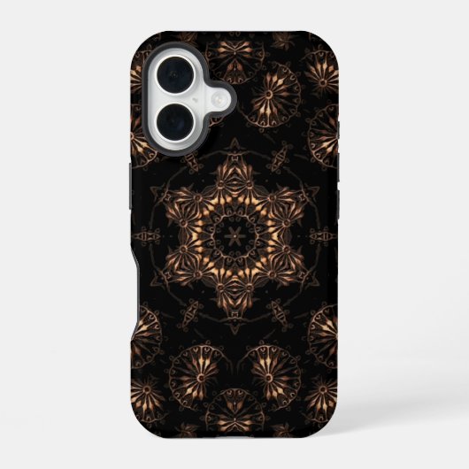 Bronzen Tijdperk Mandala  iPhone 16 Hoesje (Achterkant)