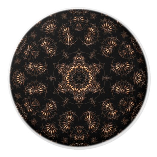 Bronzen Tijdperk Mandala Keramische Knop (Voorkant)
