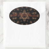 Bronzen Tijdperk Mandala Ovale Sticker (Tas)
