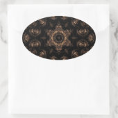 Bronzen Tijdperk Mandala Ovale Sticker (Tas)
