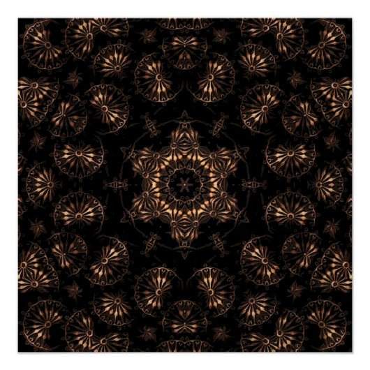 Bronzen Tijdperk Mandala  Perfect Poster (Voorkant)