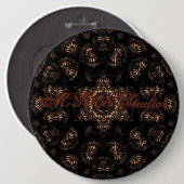 Bronzen Tijdperk Mandala Ronde Button 6,0 Cm (Voorkant /achterkant)