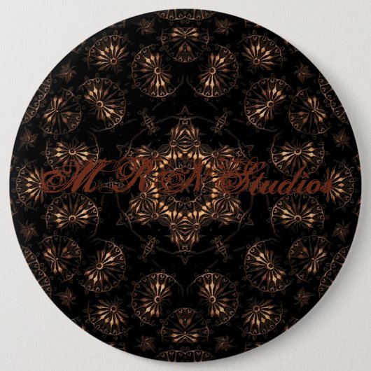 Bronzen Tijdperk Mandala Ronde Button 6,0 Cm (Voorkant)