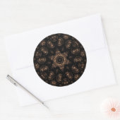 Bronzen Tijdperk Mandala Ronde Sticker (Envelop)