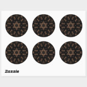 Bronzen Tijdperk Mandala Ronde Sticker (Vel)