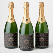 Bronzen Tijdperk Mandala Sparkling Wijnetiket (Flessen)