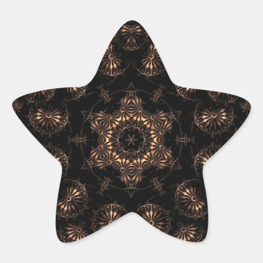 Bronzen Tijdperk Mandala Ster Sticker (Voorkant)