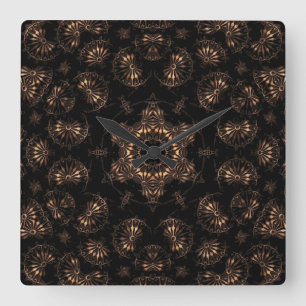 Bronzen Tijdperk Mandala Vierkante Klok