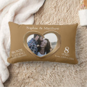 Bronzen trouwjubilea foto harten kussen (Deken)