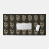 Bronzen Uil Uilen Patroon Bureaumat (Keyboard & Muis)