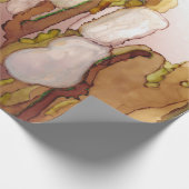 Bronzen verbeelding alcohol inkt print cadeaupapier (Hoek)