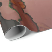 Bronzen verbeelding alcohol inkt print cadeaupapier (Rol Hoek)