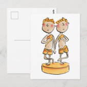 Bronzen verjaardag briefkaart (Voorkant / Achterkant)
