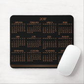 Bronzen zwart Art Deco kalender 2017 muismat (Met muis)