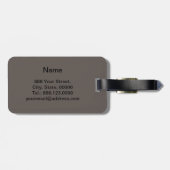 Bronzen Zwarte Metal W Monogram Bagage Label (Achterkant horizontaal)