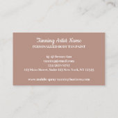 Bronzer Spray Body Paint Lady Mobile Tanning Visitekaartje (Achterkant)