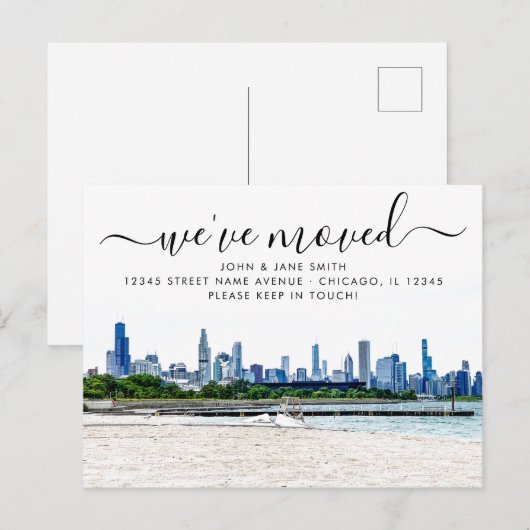 Bronzeville Chicago Moving Announcement Briefkaart (Voorkant / Achterkant)
