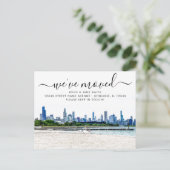 Bronzeville Chicago Moving Announcement Briefkaart (Staand voorkant)