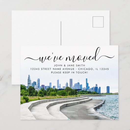 Bronzeville Chicago Moving Announcement Briefkaart (Voorkant / Achterkant)