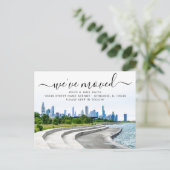 Bronzeville Chicago Moving Announcement Briefkaart (Staand voorkant)