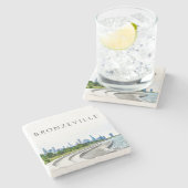 Bronzeville Chicago Stone Onderzetter (Zijkant)