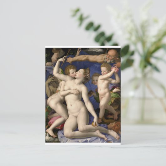 Bronzino: Venus, Cupid, Folly en Time Briefkaart (Staand voorkant)