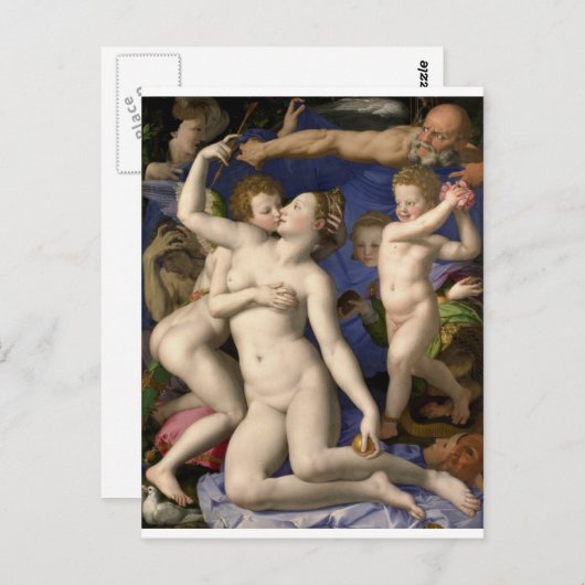 Bronzino: Venus, Cupid, Folly en Time Briefkaart (Voorkant / Achterkant)