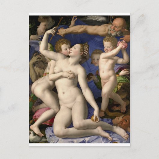 Bronzino: Venus, Cupid, Folly en Time Briefkaart (Voorkant)
