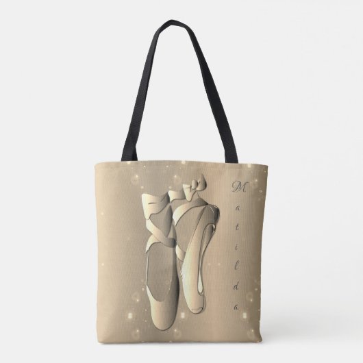 Bronzy Ballet Toe Shoes w/Name Tote Bag (Achterkant)