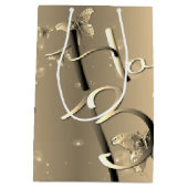 Bronzy "Happy Birthday" 3D Butterflies Medium Cadeauzakje (Achterkant)