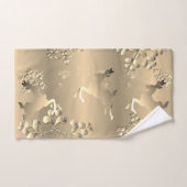 Bronzy Holiday Reindeer Snowflakes Bad Handdoek (Handdoek)