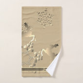 Bronzy kleur Vakantie Rendier Sneeuwvlokken Bad Handdoek (Handdoek)