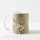 Bronzy Monogram Holiday Snowflakes en rendier Koffiemok (Links)