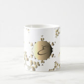Bronzy Monogram Snowflakes Reindedaron White Koffiemok (Center)