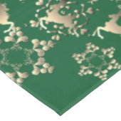 Bronzy rendieren en sneeuwvlokken op groen tafelkleed (Gekanteld)