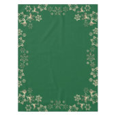 Bronzy rendieren en sneeuwvlokken op groen tafelkleed (Voorkant)