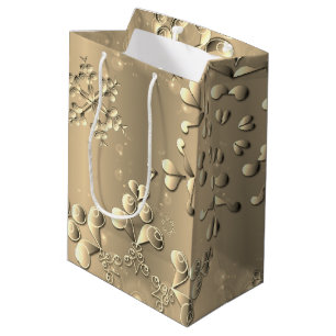 Bronzy Snowflakes Medium Cadeauzakje