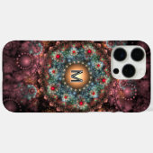  Brooch Abstracte Fractale Kunst met Monogram Case-Mate iPhone Case (Achterkant (horizontaal))