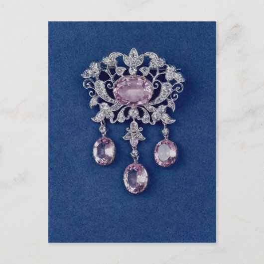 Brooch in de vorm van een bloem, c.1780 briefkaart (Voorkant)