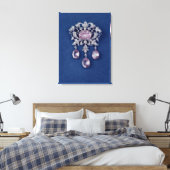 Brooch in de vorm van een bloem, c.1780 canvas afdruk (Insitu (Slaapkamer))