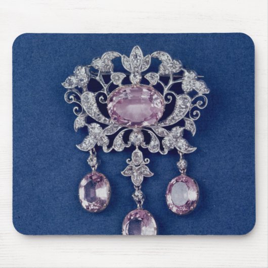 Brooch in de vorm van een bloem, c.1780 muismat (Voorkant)