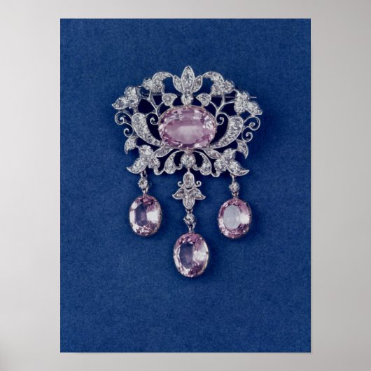 Brooch in de vorm van een bloem, c.1780 poster (Voorkant)